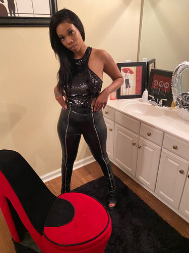 Black Sequins Bad Bodysuit