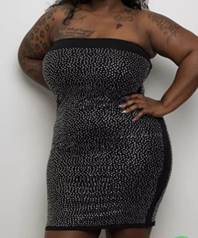 Bare Arm Sexy Dress Plus Size